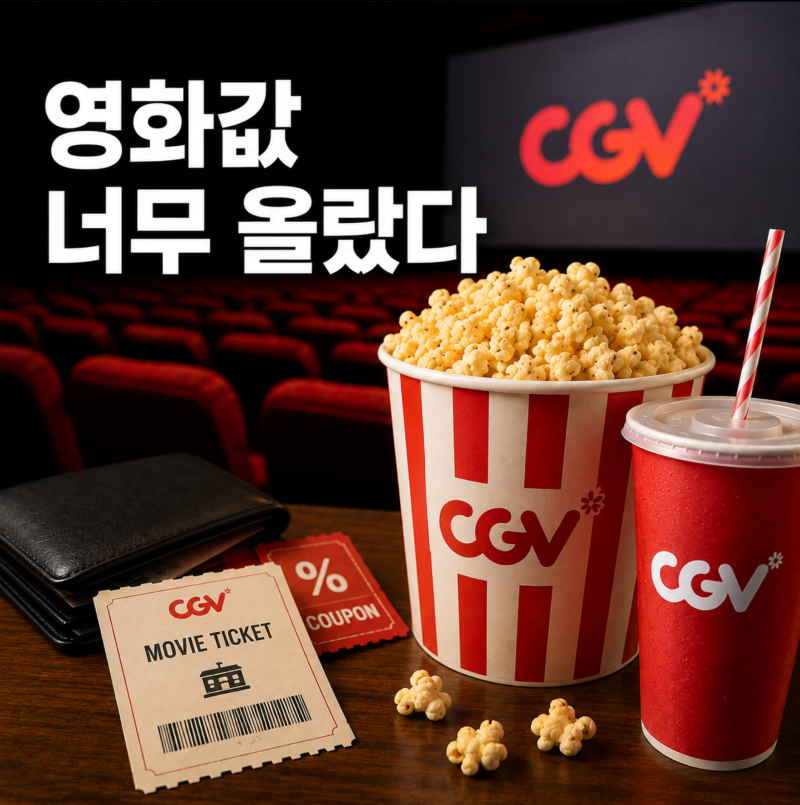 "영화값 너무 올랐다" CGV 영화표 그냥 결제하지 마세요… 팝콘할인까지 총정리