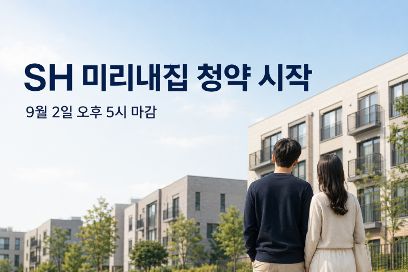 SH 미리내집 청약 시작｜신혼 7년 넘었어도 가능? 128세대·9월 2일 마감