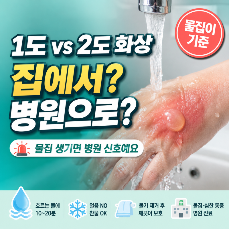 1도 화상과 2도 화상, 집에서 관리 가능한 범위 구분