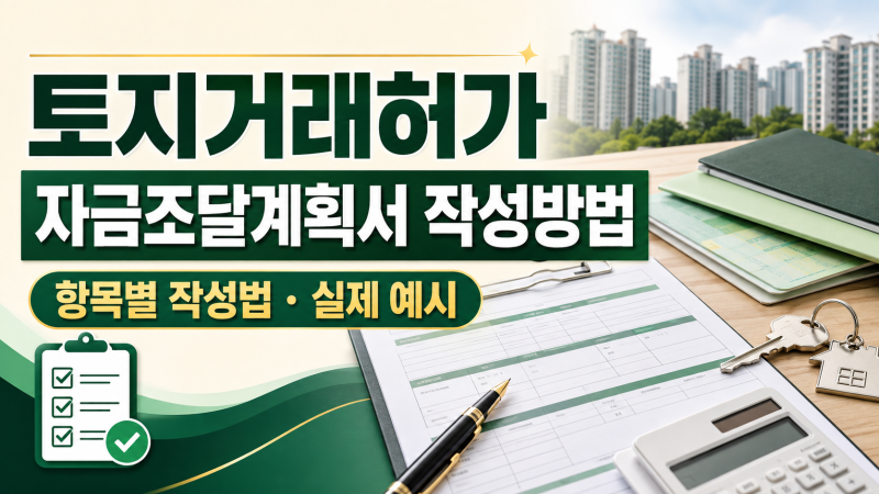 토지 거래 허가 자금조달 계획서 작성방법 총정리｜항목별 작성법과 실제 예시