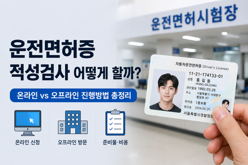 운전면허 적성검사, 꼭 방문해야 할까? 온라인·오프라인 방법 총정리
