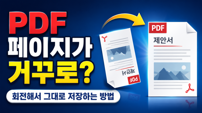 PDF 페이지 회전해서 저장하는 방법, 거꾸로 된 문서 바로잡기