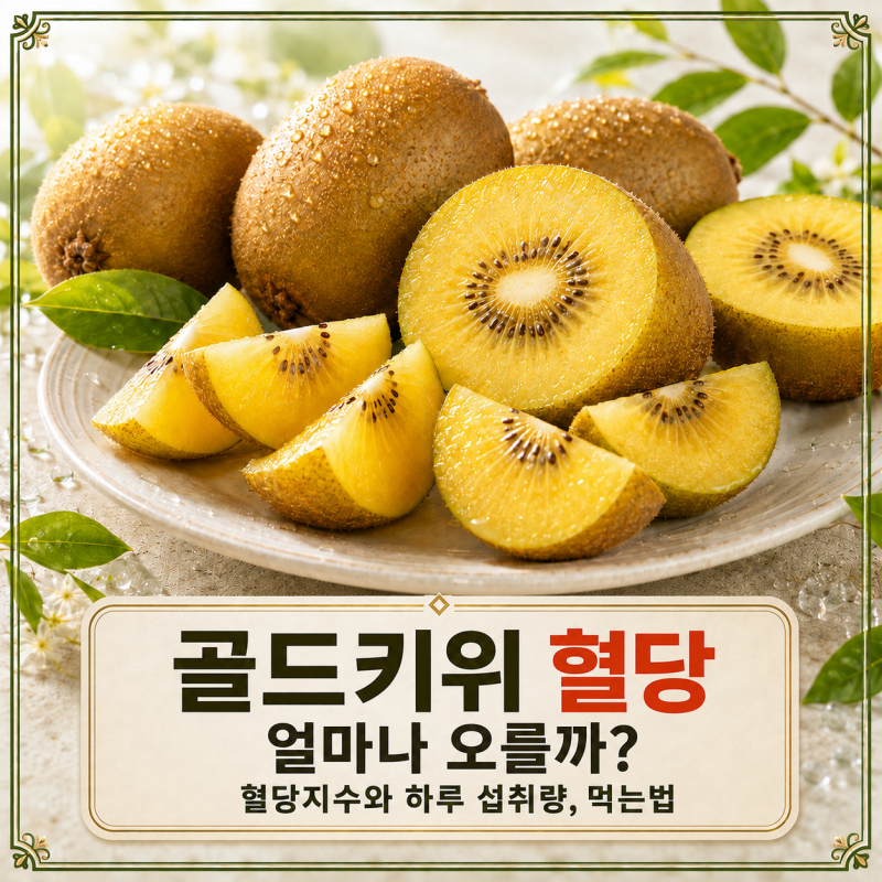 골드키위 혈당 얼마나 오를까? 혈당지수와 하루 섭취량, 먹는법