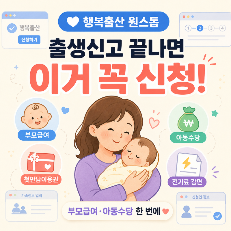 출산 후 지원금 따로 신청하지 마세요｜행복출산 원스톱서비스 신청방법 총정리