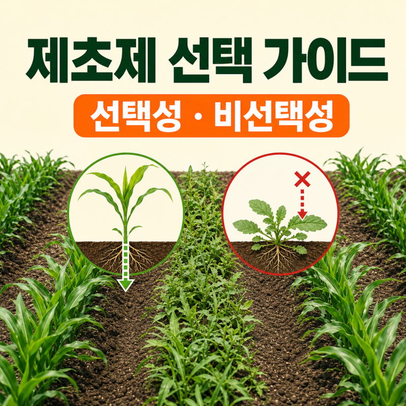 풀만 죽이고 작물은 살릴 수 있을까? 선택성·비선택성 제초제 차이