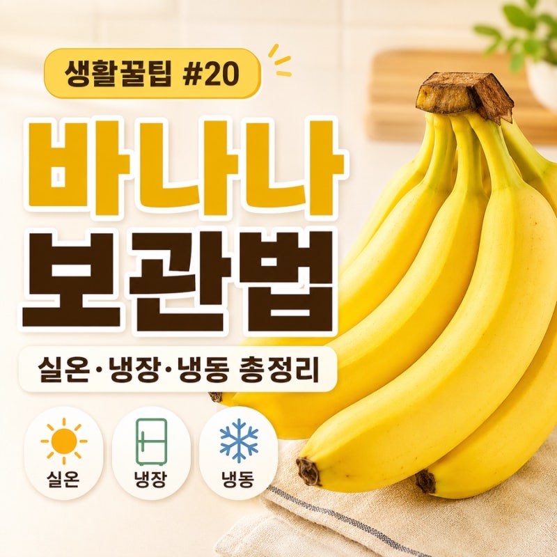 생활꿀팁 #020 바나나 보관법 실온·냉장·냉동 총정리 | 검게 변해도 먹어도 될까?