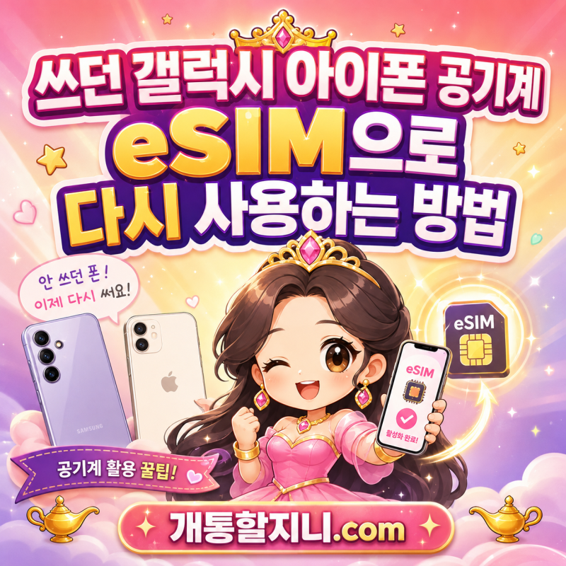 쓰던 갤럭시 아이폰 공기계 eSIM으로 다시 사용하는 방법