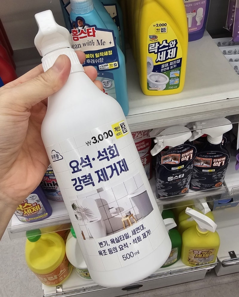 물때 잡는 욕실 세제 청소법 다이소 청소용품 이렇게 써요