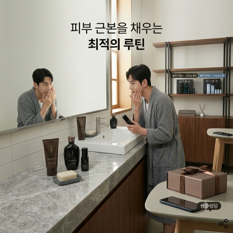 [설화수맨 & 헤라 옴므] 남성 스킨케어 라인업 총정리 (특징 & 피부 타입별 추천)