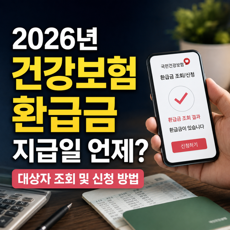 2026년 건강보험 환급금 지급일 언제? 대상자 조회 및 신청 방법 총정리