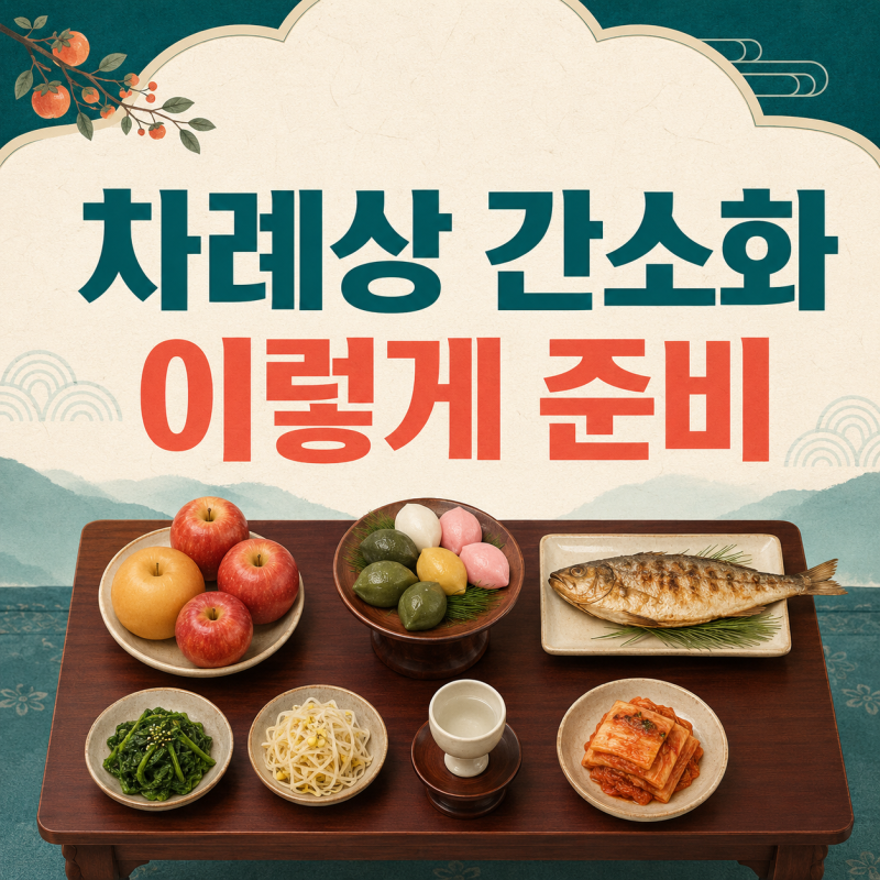 추석 차례 음식 종류와 놓는 순서｜간소화 차례상 준비 방법