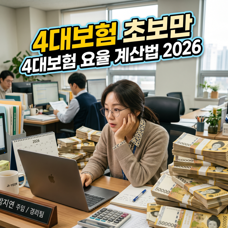 “4대보험 초보만” 4대보험 요율 계산법 2026