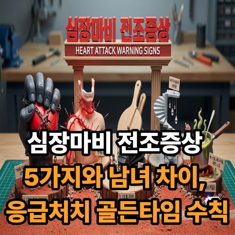 심장마비 전조증상 5가지와 남녀 차이, 응급처치 골든타임 수칙