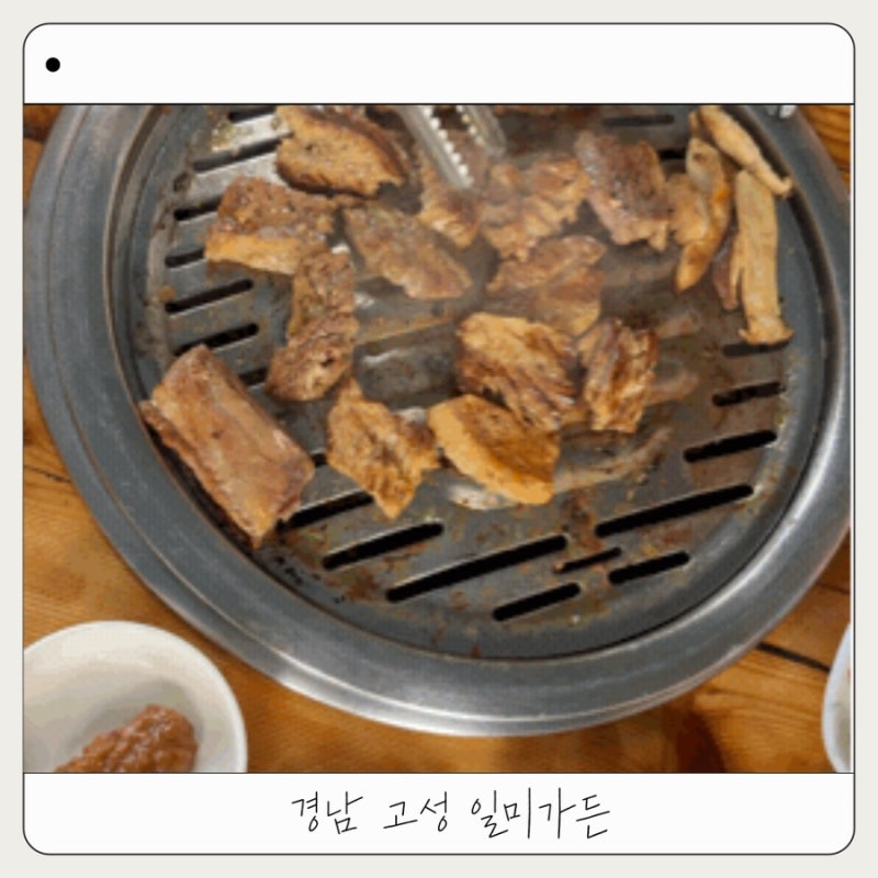 경남 고성 아기랑 애견동반 맛집 일미가든 | 돼지갈비 냉면 후기