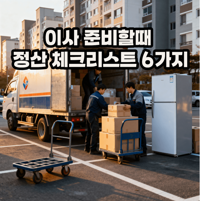 아파트 이사 나갈 때 꼭 해야할 정산 6가지, 순서대로 알려드려요