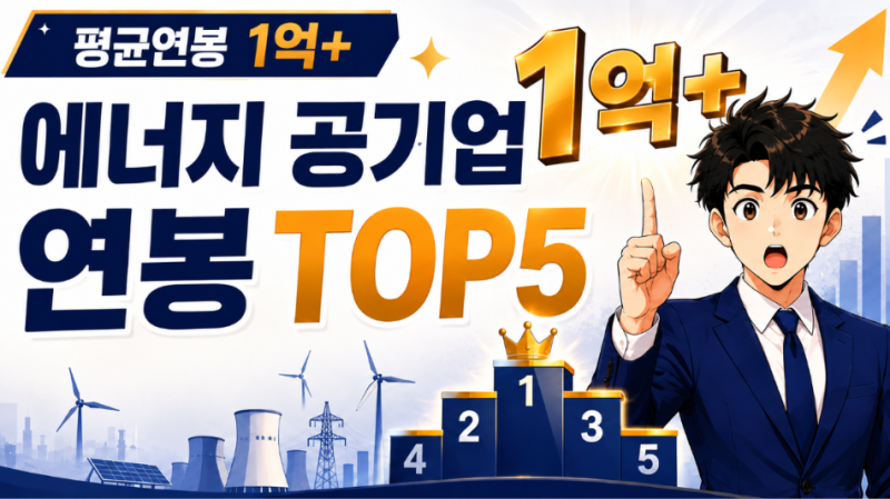 평균연봉 1억이 기본? 에너지 공기업 연봉 TOP5, 1위는 어디