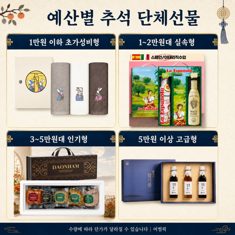 2026 추석 기업 단체 선물 추천 / 명절선물 고르는필살기