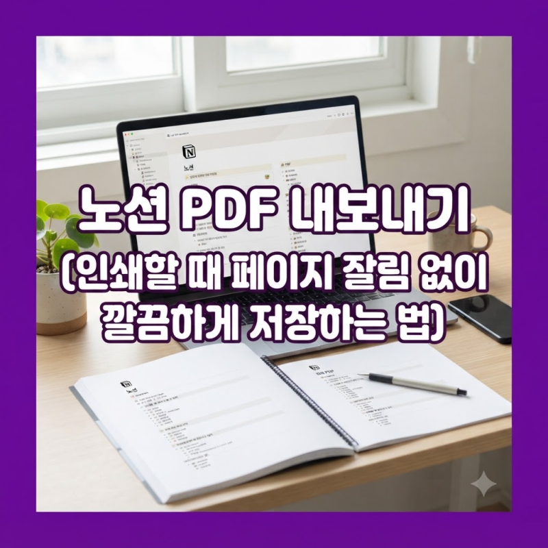 노션 PDF 내보내기 인쇄할 때 페이지 잘림 없이 깔끔하게 저장하는 법