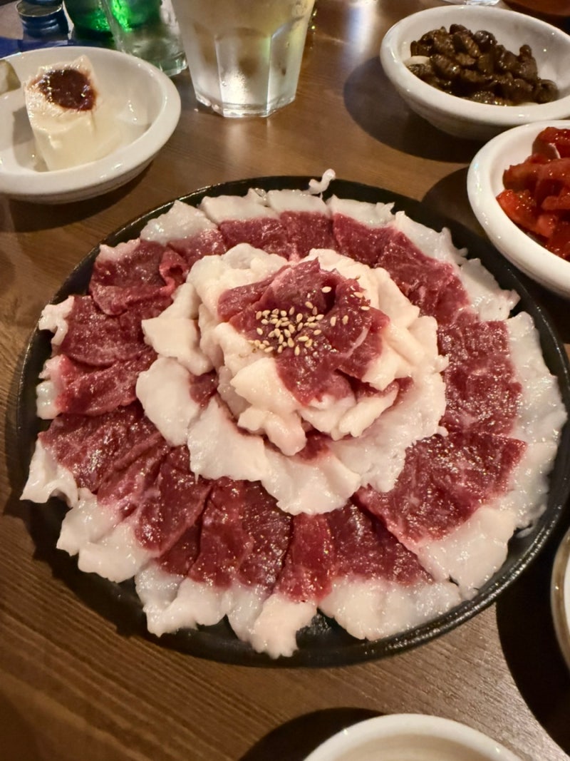 광안리 솟간장터 차돌사시미 야장 맛집 후기