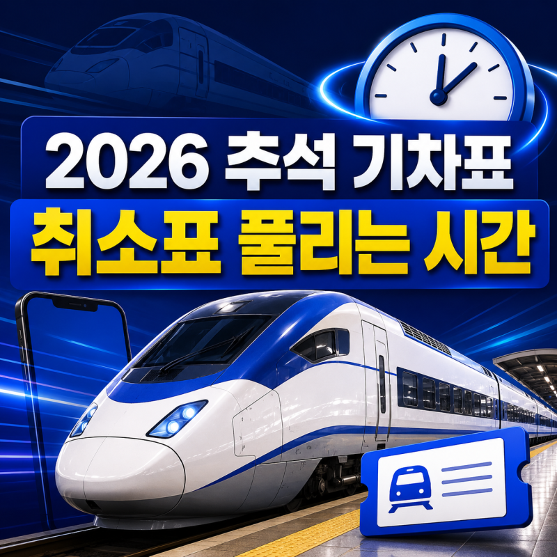 2026 추석 기차표 취소표 풀리는 시간｜KTX 잔여석 예매 성공 방법