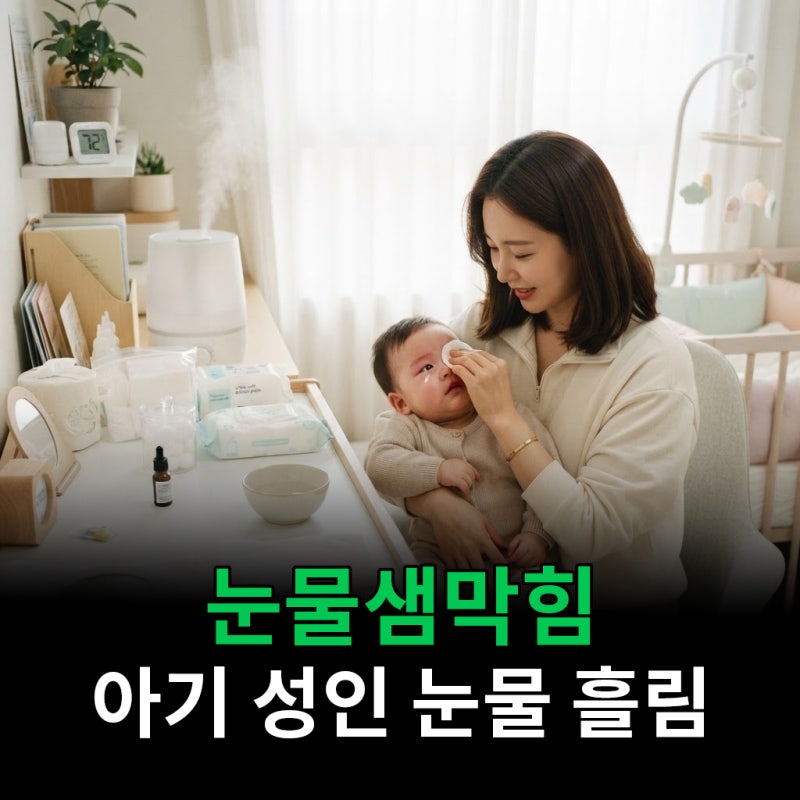 눈물샘막힘 아기 성인 눈물 흘림부터 치료까지