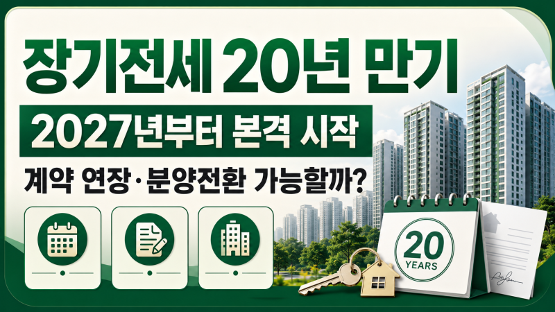 20년 장기 전세 만기 시작…계약 연장·분양전환 가능할까?
