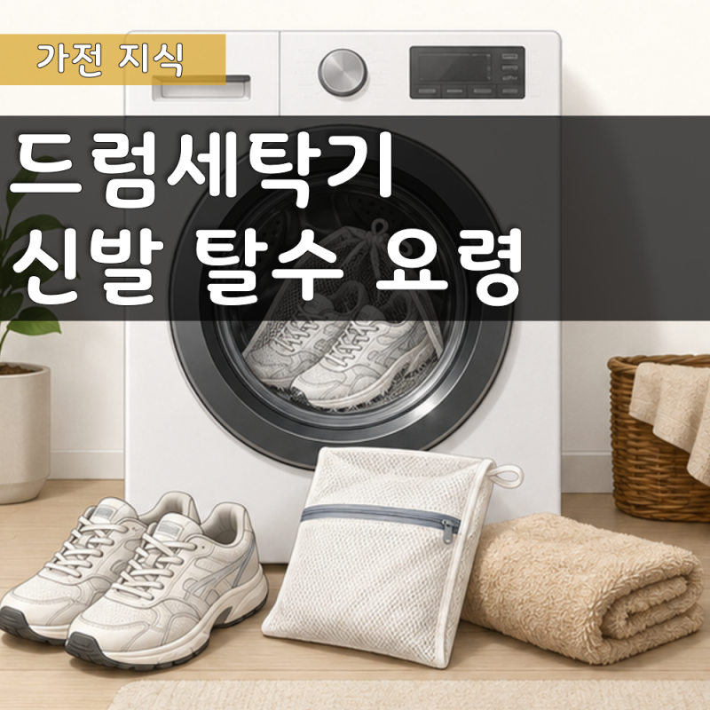 드럼세탁기 신발 탈수, 운동화 안다치게 하는 방법