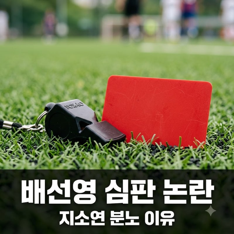 배선영 심판 지소연 발언 논란 전말! 성희롱 의혹과 징계 수위 총정리