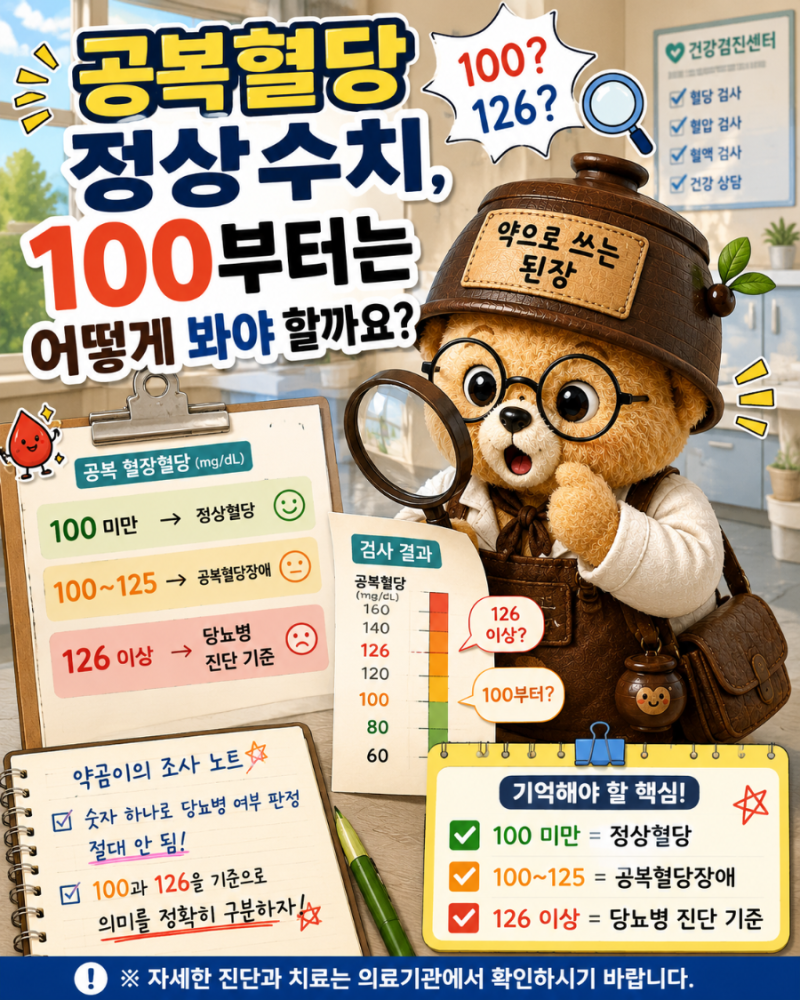 공복혈당 정상수치, 100부터는 어떻게 봐야 할까요?