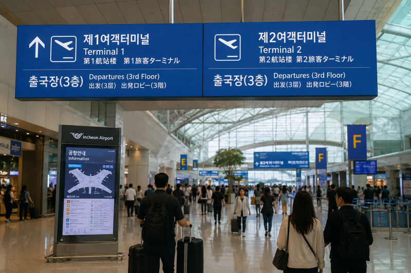 인천공항 1터미널에서 2터미널까지 가장 빨리 가는 법? 무료 셔틀 vs 공항철도 완벽 비교