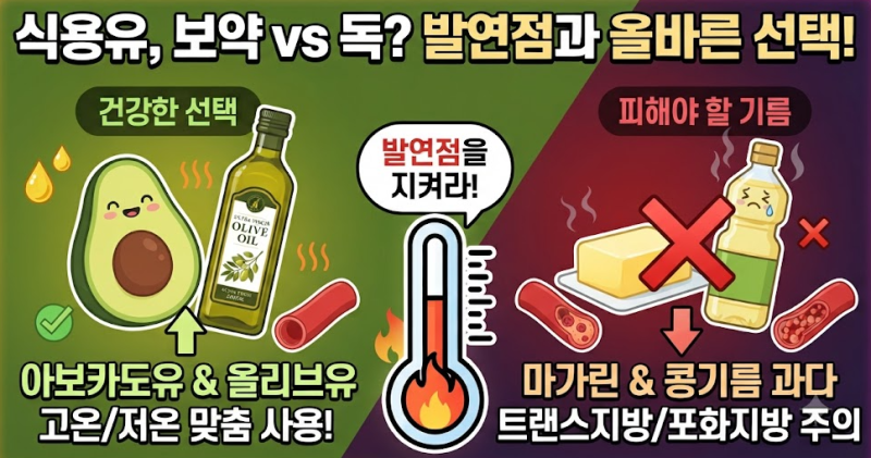 "우리 가족 건강을 위한 올바른 식용유 고르는방법