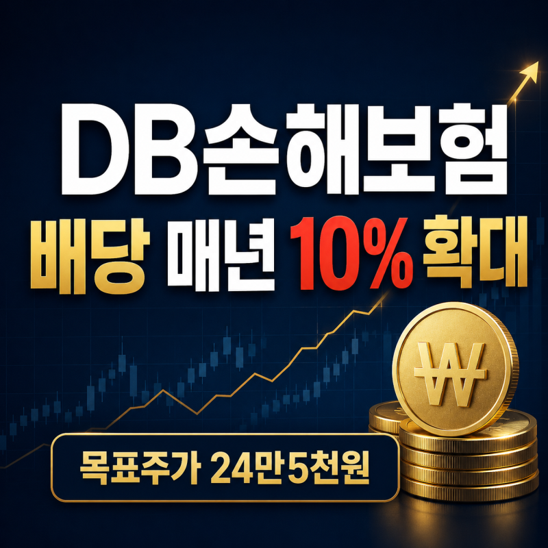 DB손해보험 주가 전망, 배당 매년 10% 확대…지금 사도 될까?