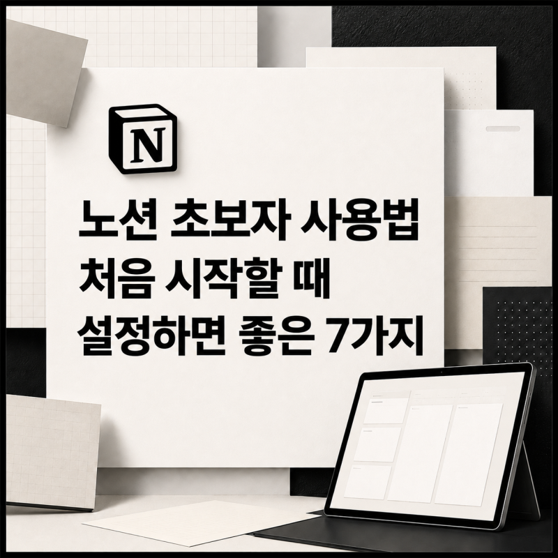 노션 초보자 사용법｜처음 시작할 때 설정하면 좋은 7가지