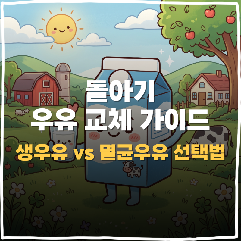 돌아기 우유 교체 시기 총정리: 생우유 멸균우유 생후 단계별 선택 법과 하루 권장량