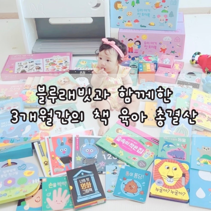 [아기전집추천] 13개월 아기 책육아, 블루래빗 토이북 3개월 실사용 후기, 성장 기록