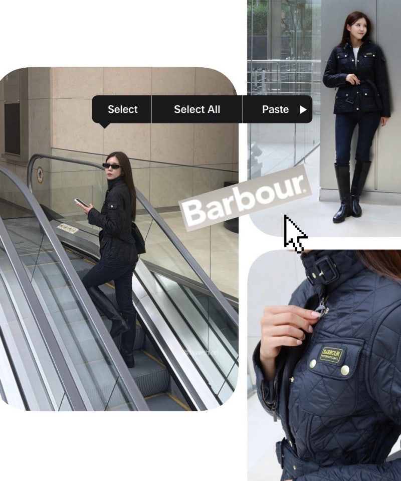 여자 바버 자켓 사이즈 가격 퀼팅자켓 가을 코디 LF몰 엘페스타 할인