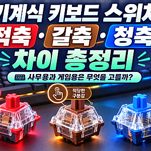 기계식 키보드 적축·갈축·청축 차이｜사무용과 게임용 선택법