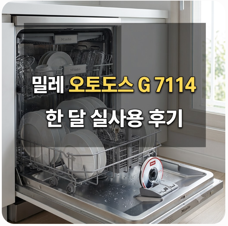 밀레 오토도스 G 7114 한 달 사용 후기 - 세제 자동 투입이 바꾼 설거지 루틴
