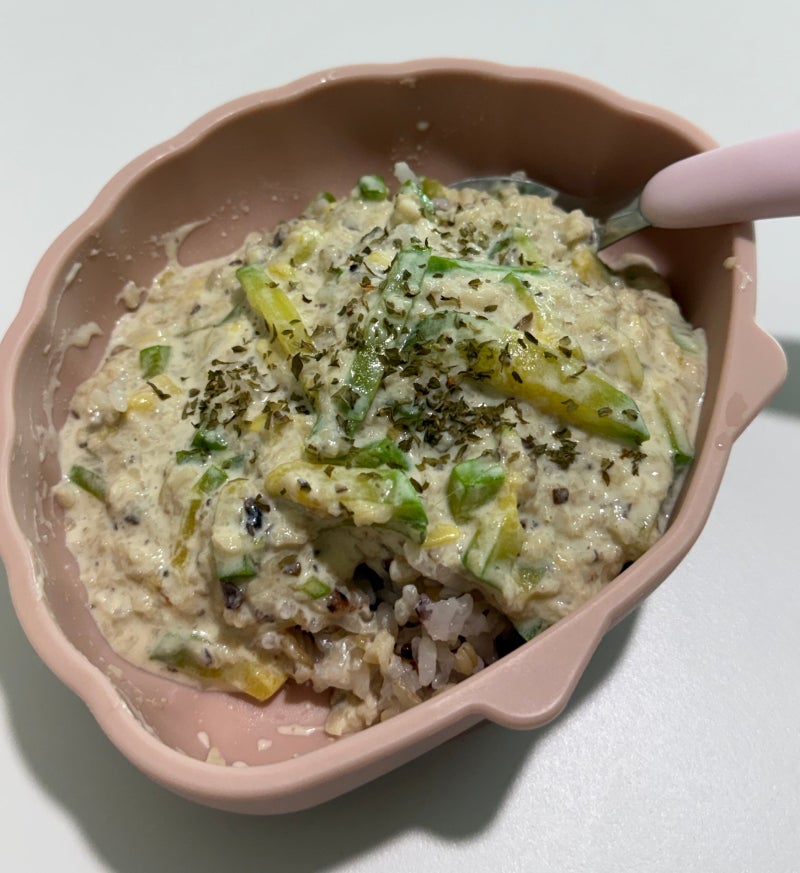 초보 아빠 아기 요리 | 애호박 버섯 치즈 밥