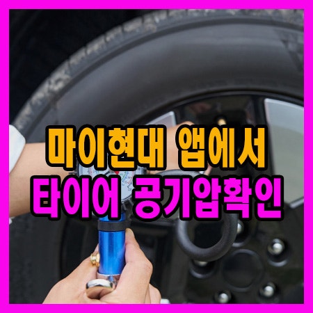 마이현대 앱 타이어 공기압 확인하는 방법.