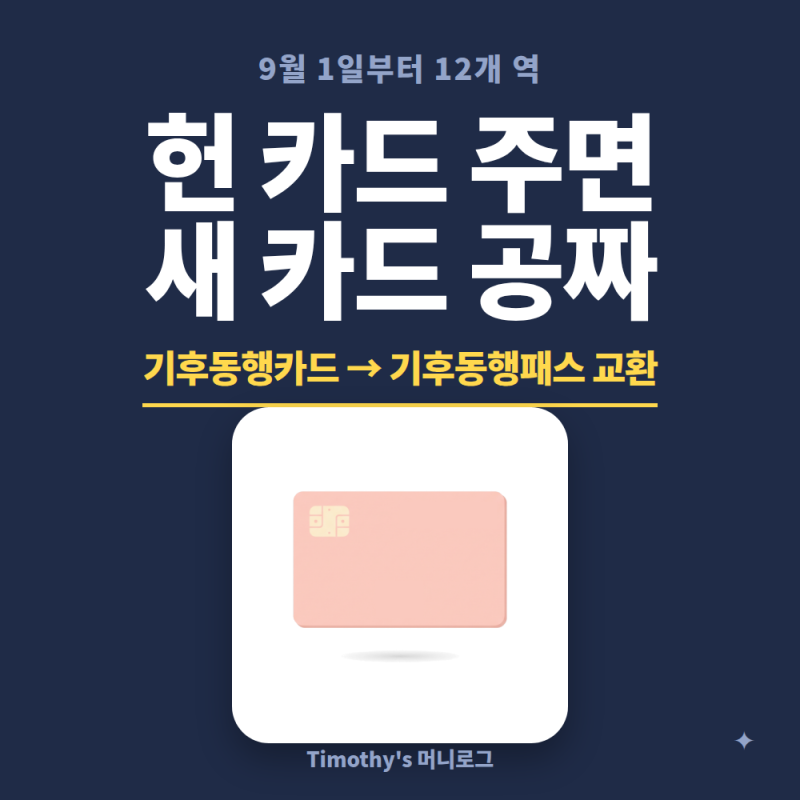 기후동행카드 K패스로 합쳐져요, 헌 카드는 12개 역에서 공짜 교환