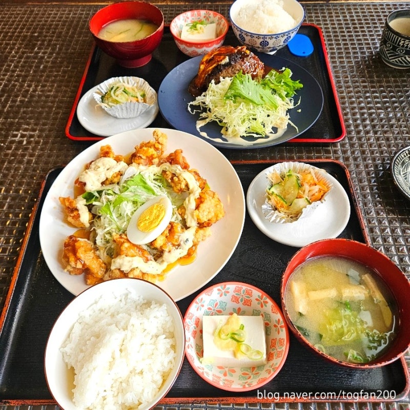 [일본여행] 후쿠오카 텐텐테이 후기 | 하카타 일본 가정식 현지인 맛집 치킨난반 치즈햄버그 ....