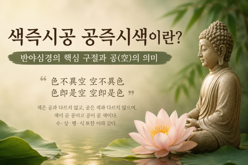색즉시공 공즉시색이란? 반야심경의 핵심 구절과 공(空)의 의미