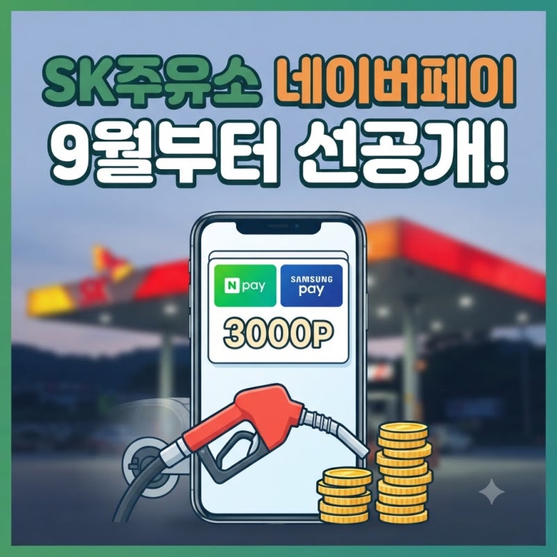 기름 넣는데 네이버페이를 준다고? SK주유소에서 내년부터 달라지는 것