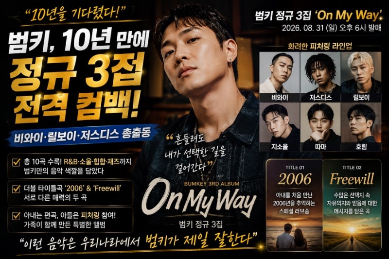 “10년을 기다렸다” 범키, 비와이·릴보이·저스디스 총출동…정규 3집으로 돌아온 이유