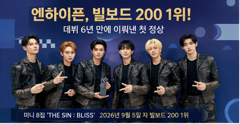 ENHYPEN Finally Reaches No. 1 on Billboard 200: Their First Top Spot Achieved 6 Years After Debut