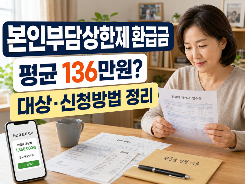 본인부담상한제 환급금 2026, 2025년 병원비 대상·신청방법 정리