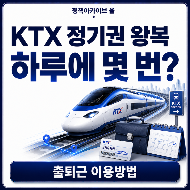 KTX 정기권 왕복, 하루에 몇 번 탈 수 있을까? 출퇴근 이용방법