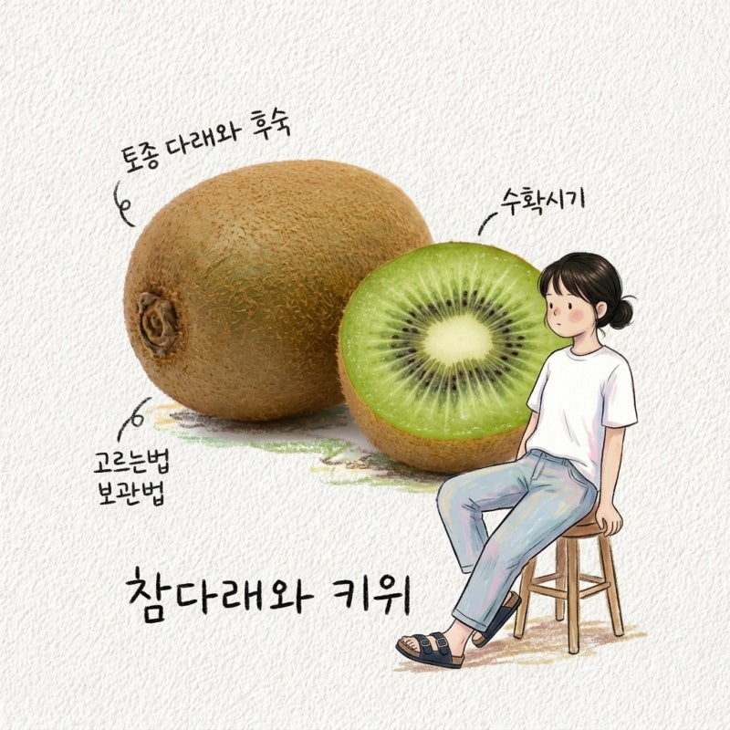 참다래 키위 차이 제철 수확시기 토종 다래 후숙 고르는법 보관법 먹는법 칼로리