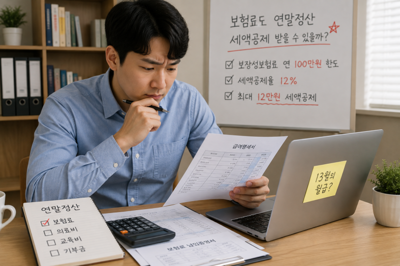 월 20만원 보험료 내는데 연말정산은 얼마 받을까? 보험료 세액공제 계산법